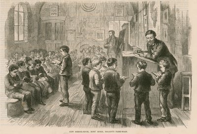 Nuova aula scolastica, Boys Home, Regents Park Road, Londra da English School