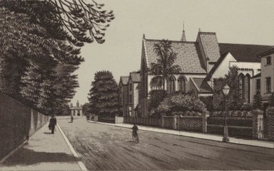 Newbury: Chiesa di St Mary, London Road (litografia) da English School