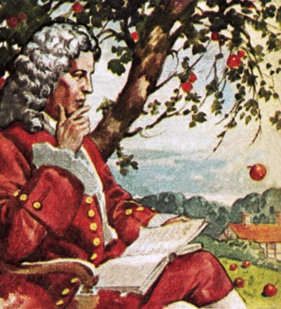 Newton osserva le mele cadere da English School
