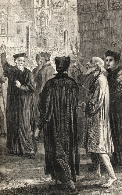 Nicholas Ridley sulla via della sua esecuzione, c.1865 da English School
