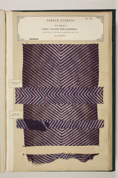N. 34: Turbante, Tessuti Indiani, compilato da John Forbes Watson da English School