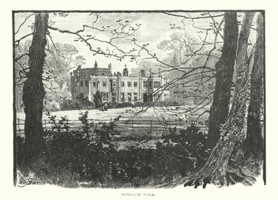 Parco di Nonsuch (incisione) da English School