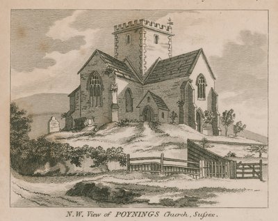 Veduta nord-ovest della Chiesa di Poynings a Poynings da English School