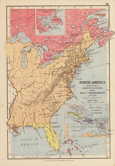 Nord America, che illustra la conquista del Canada e la guerra d