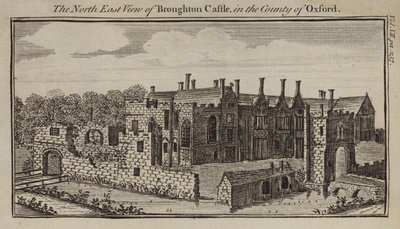 Vista nord-est del Castello di Broughton, Oxfordshire da English School