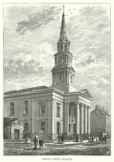 Chiesa di North Leith (incisione) da English School