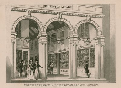 Ingresso nord di Burlington Arcade, Londra da English School