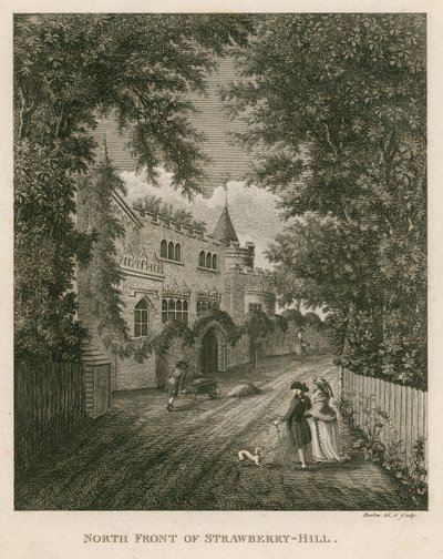 Facciata nord di Strawberry Hill, Twickenham, Londra da English School