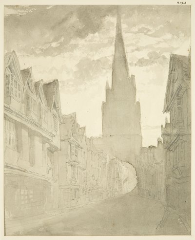 Vista nord della chiesa di St Mary Redcliffe da Redcliffe Street da English School