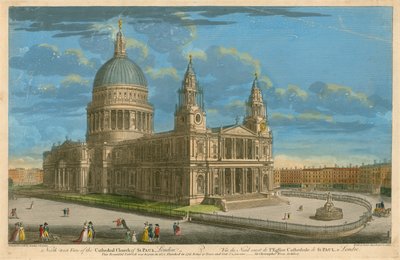 Veduta nord-ovest della Chiesa Cattedrale di St Paul, Londra da English School