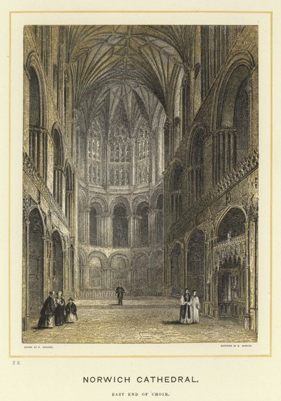 Cattedrale di Norwich, estremità est del coro da English School