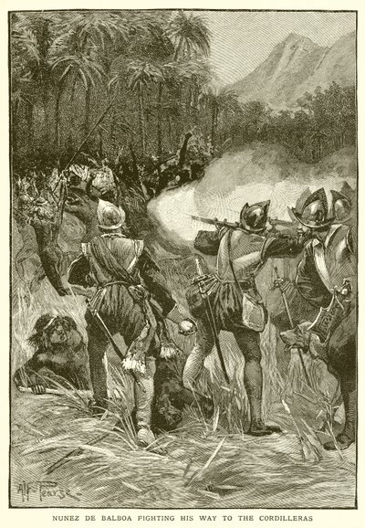 Nunez de Balboa combatte per raggiungere le Cordigliere da English School