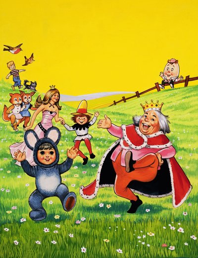 Personaggi del vivaio che ballano da English School