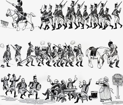 Illustrazione della filastrocca: Il vecchio duca di York da English School