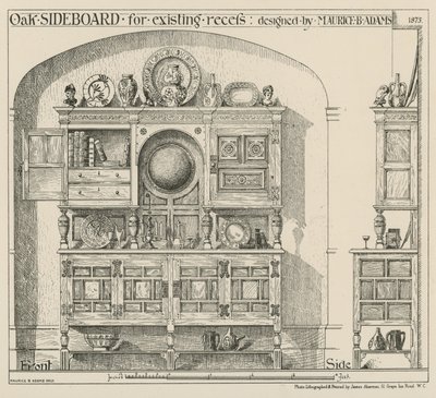 Credenza in rovere per nicchia esistente da English School