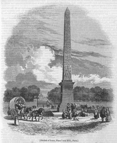 Obelisco di Luxor, Place Louis XVI, Parigi da English School
