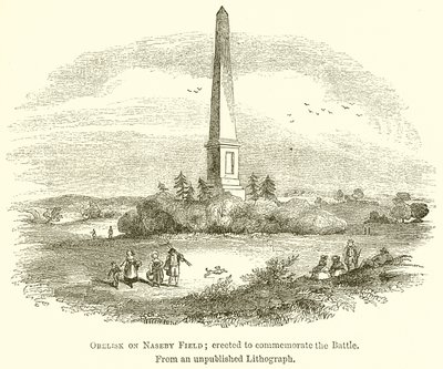Obelisco sul Campo di Naseby; Eretto per Commemorare la Battaglia da English School