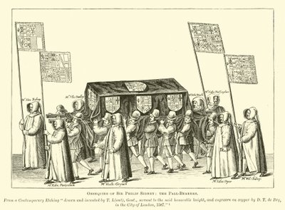 Esequi di Sir Philip Sidney, i portatori del pallio da English School