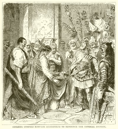 Odoacre costringe Romolo Augustolo a rinunciare alla dignità imperiale da English School