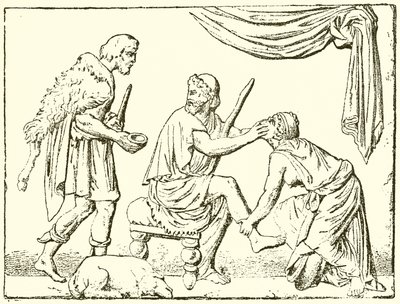 Ulisse riconosciuto dalla sua nutrice da English School