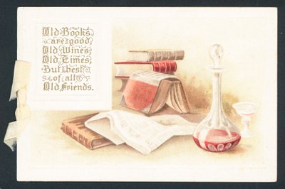 Vecchi Libri e Caraffa di Vino, Cartolina di Natale da English School