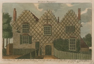 Vecchia Casa in Well Street, Hackney, ex residenza del Priore di San Giovanni di Gerusalemme da English School