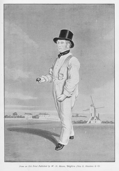 Vecchio Lillywhite, da una vecchia stampa pubblicata in Famous Cricketers and Cricket Grounds, pubblicata da Hudson e Kearns, 1895 da English School
