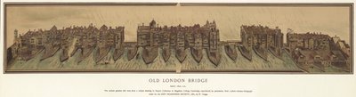 Vecchio London Bridge intorno al 1600 da English School