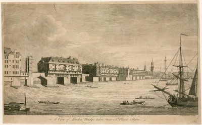 Vecchio London Bridge, da vicino St Olaves Stairs da English School