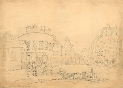 Vecchia White Conduit House, Pentonville, Londra; schizzo da English School