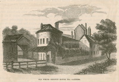 Giardini del tè della Vecchia White Conduit House, Pentonville, Londra da English School