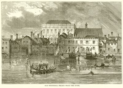 Vecchio Palazzo di Whitehall dal Fiume da English School
