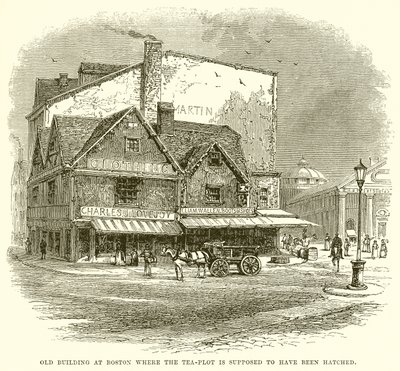 Vecchio edificio a Boston dove si suppone sia stato tramato il complotto del tè da English School