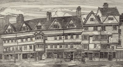 Vecchie case a Holborn Bars, Londra da English School