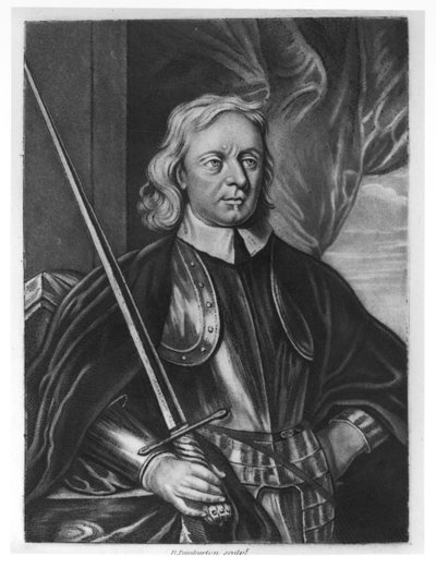 Oliver Cromwell (1599-1658) illustrazione da 
