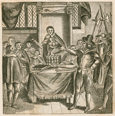 Oliver Cromwell che scioglie il Parlamento Rump da English School