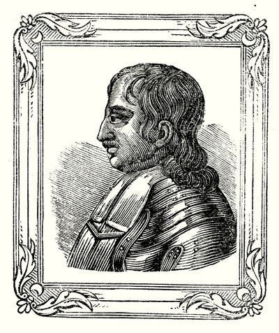 Oliver Cromwell nacque nel 1599, divenne Protettore nel 1653 e morì nel 1658 da English School