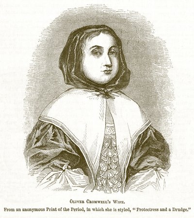 Moglie di Oliver Cromwell, illustrazione da The Pictorial History of England da English School