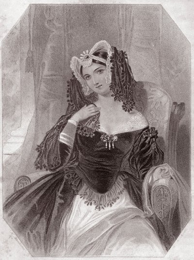 Olivia (La dodicesima notte) in - "Galleria delle donne di Shakespeare, collezione di quarantacinque ritratti seri dei primi artisti londinesi, arricchita di avvisi critici e letterari" circa 1838 - da "Galleria delle donne di Shakespeare, Col da English School