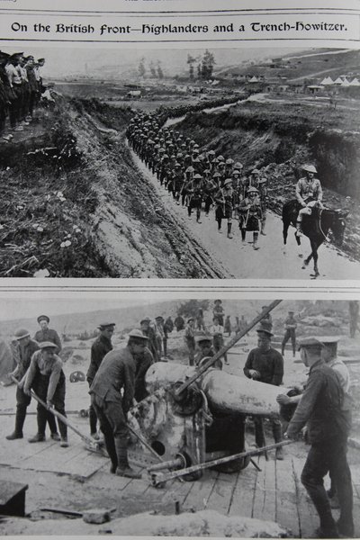 Sul fronte britannico - Highlanders e un obice da trincea, 1914-18 da English School