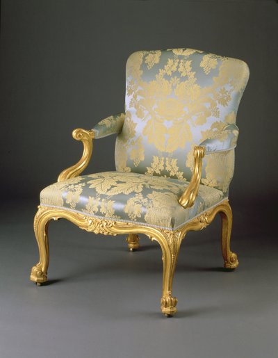 Uno di un set di quattro poltrone Giorgio III, c.1765 da English School