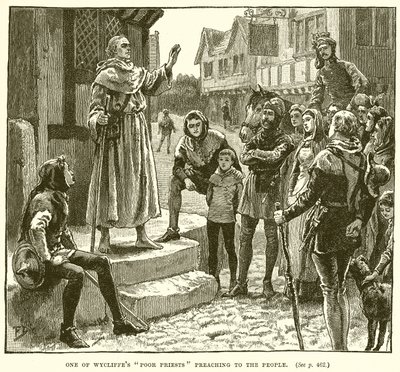 Uno dei poveri sacerdoti di Wycliffe che predica al popolo da English School