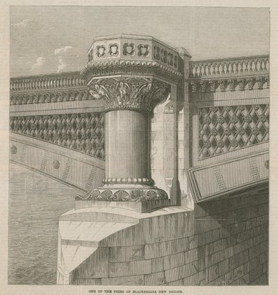 Uno dei pilastri del nuovo ponte di Blackfriars da English School