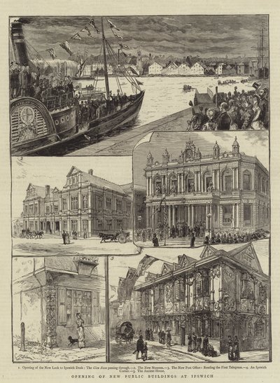 Inaugurazione dei nuovi edifici pubblici a Ipswich da English School