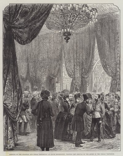 Apertura della Mostra Coloniale e Indiana a South Kensington, in attesa dell