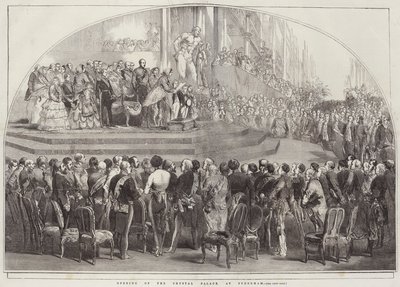 Inaugurazione del Crystal Palace, a Sydenham (incisione) da English School