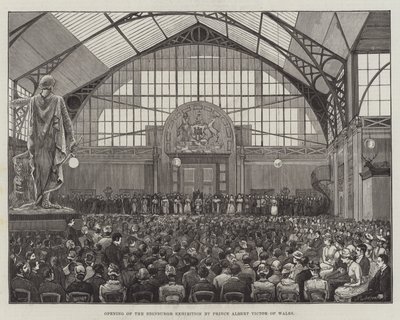 Apertura della Mostra di Edimburgo da parte del Principe Alberto Vittorio del Galles da English School