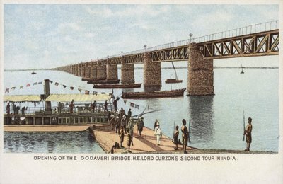 Inaugurazione del ponte Godaveri, secondo tour di Lord Curzon in India da English School