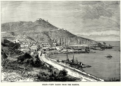 Orano - Vista dalla Marina (incisione) da English School
