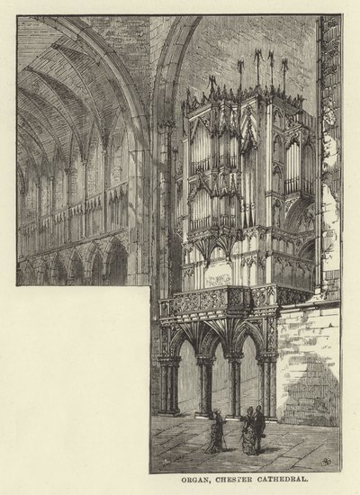 Organo, cattedrale di Chester da English School